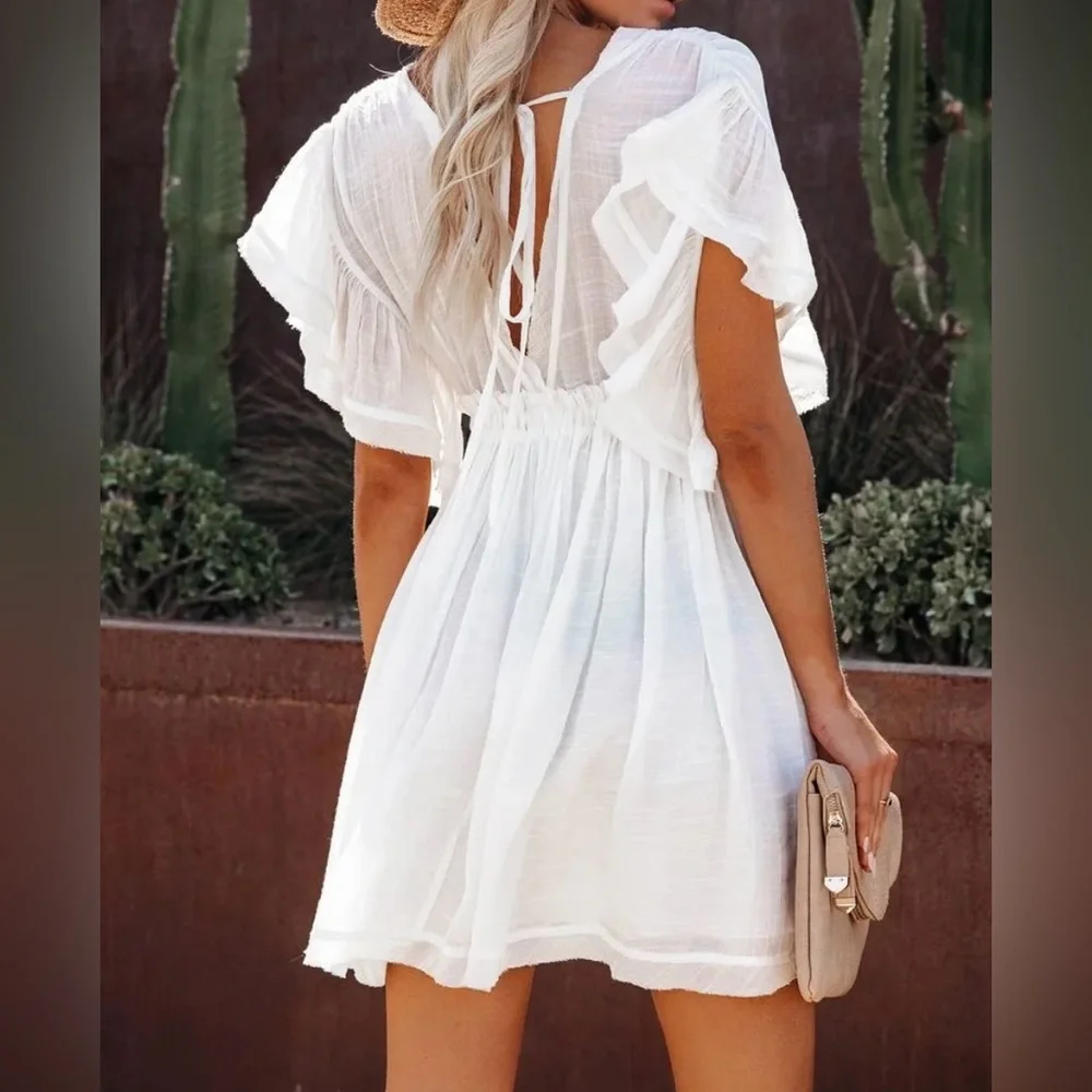 Jardin White Button-Down Dress - Picture 6 of 15